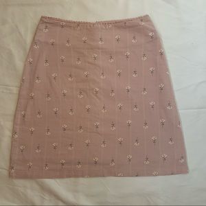 brandy melville pink flower skirt